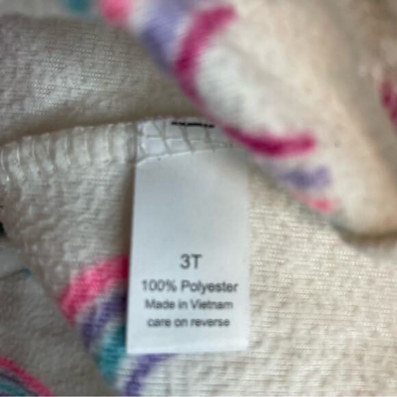 Jumping Beans Rainbow Fleece Pullover white half zip sweatshirt Girls Size 3T - Picture 6 of 7
